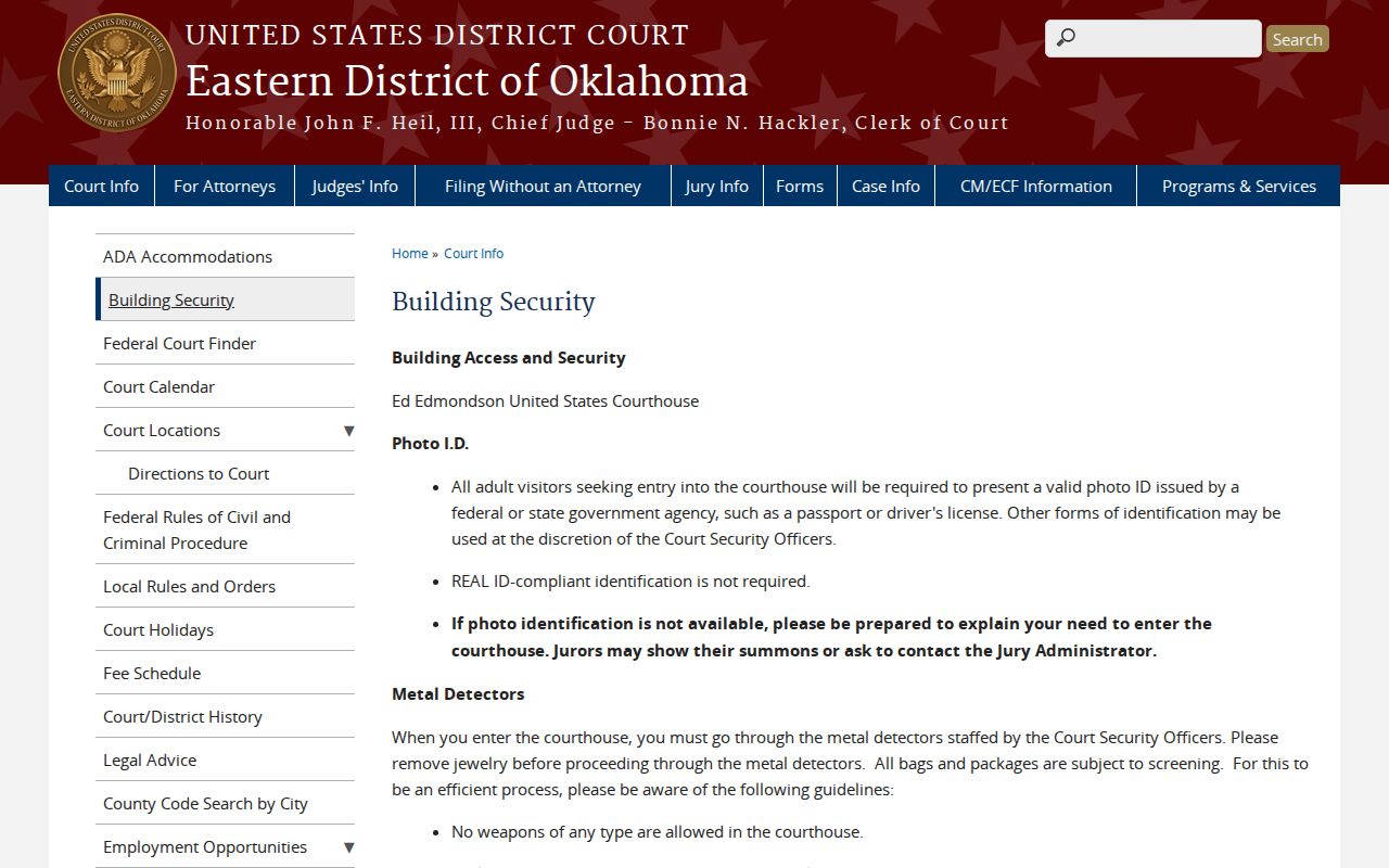 Coal County most wanted federal court security source